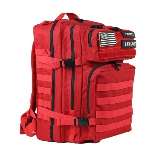 red tactical bag