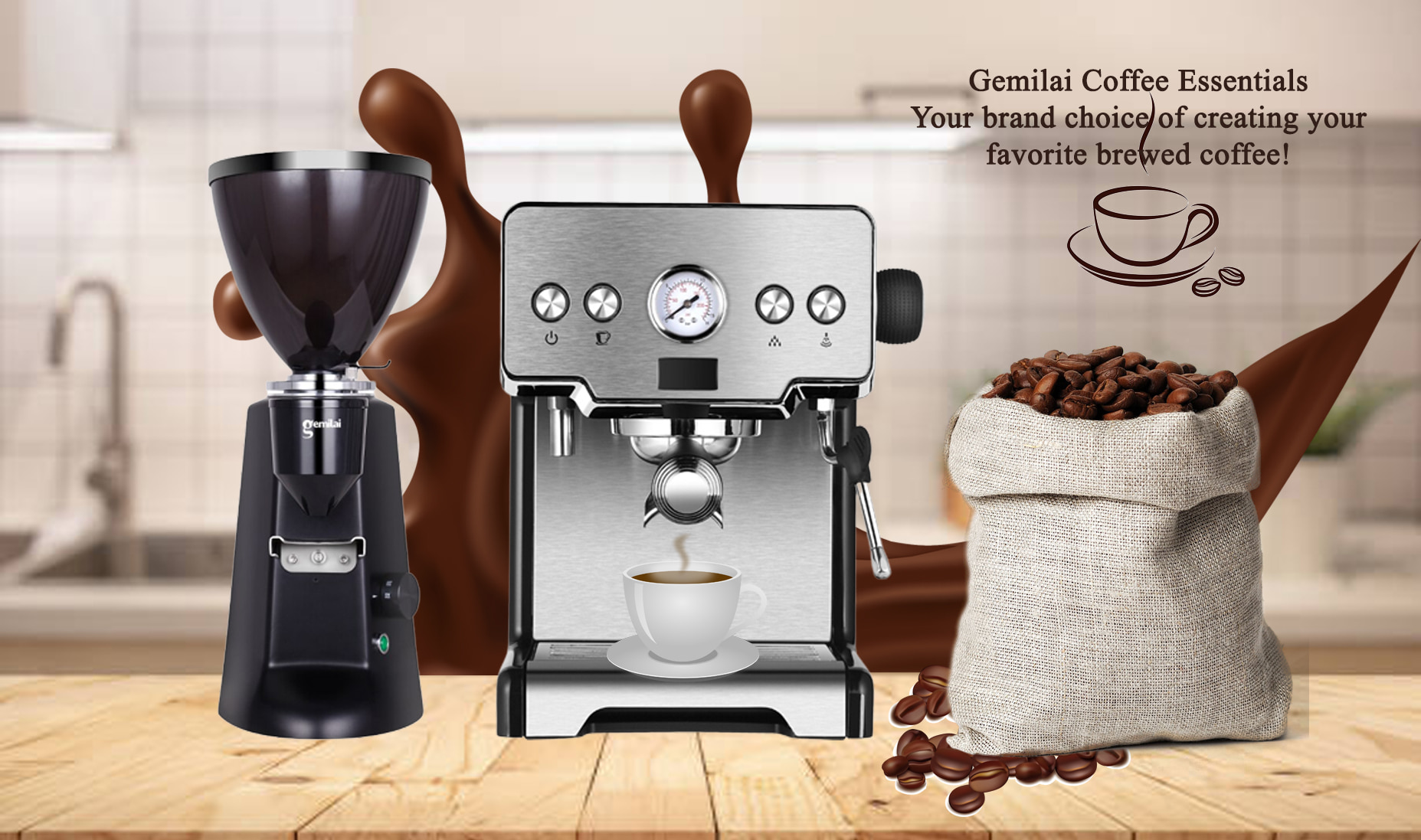 Koryaiko Philippine Gemilai Coffee Machine, Grinder, Espresso Machine